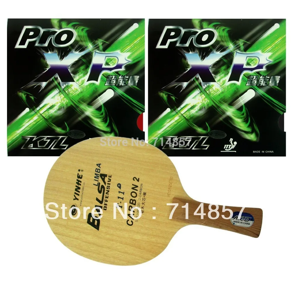 

Original Galaxy Yinhe T-11+ Table Tennis Blade with 2x KTL Pro XP Rubbers With Sponge for a Racket Shakehand Long handle FL