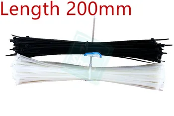 

500Pcs/pack high quality 3*200mm width 2.0mm Black Color Factory Standard Self-locking Plastic Nylon Cable Ties,Wire Zip Tie