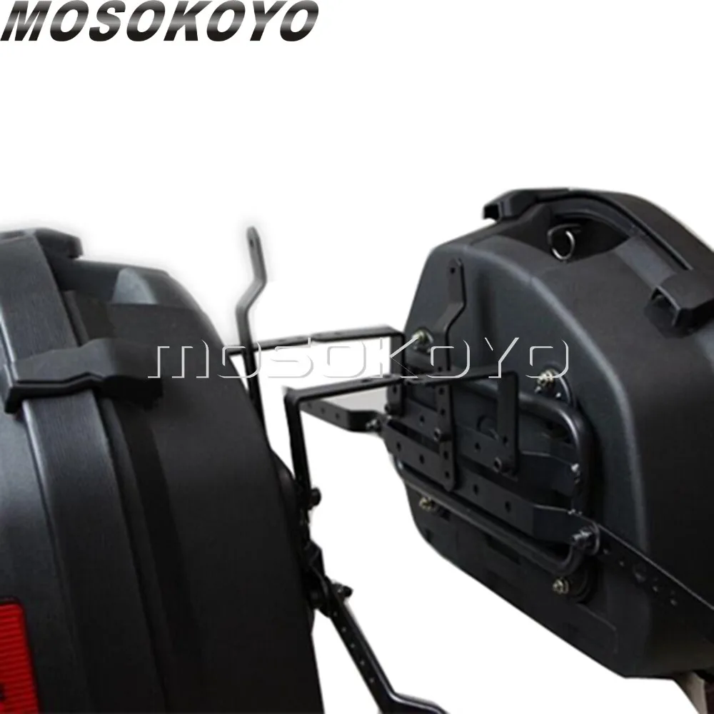 2X мотоциклетный Туризм 20L боковые Чехлы боковые коробки V35 Pannier хвост груз для Suzuki V Storm 650 Honda CB500 Kawasaki W/крепление стойки