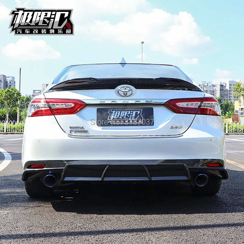 Для Toyota Camry высокое качество+ ABS пластик черный белый цвет задний спойлер на крышу крыло багажника губы крышка багажника автомобиля Стайлинг