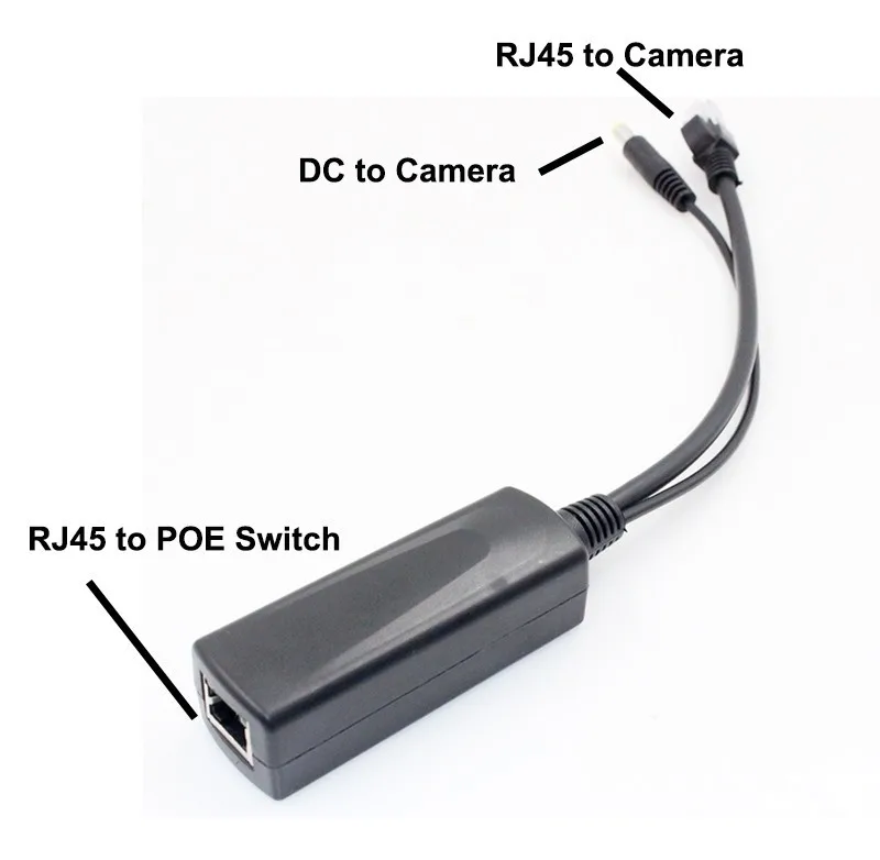 MISECU Новый POE Splitter Мощность Over Ethernet 10/100 Мбит/с IEEE802.3at/af 12 В/2A 24 Вт POE Splitter для IP Камера PoE splitter