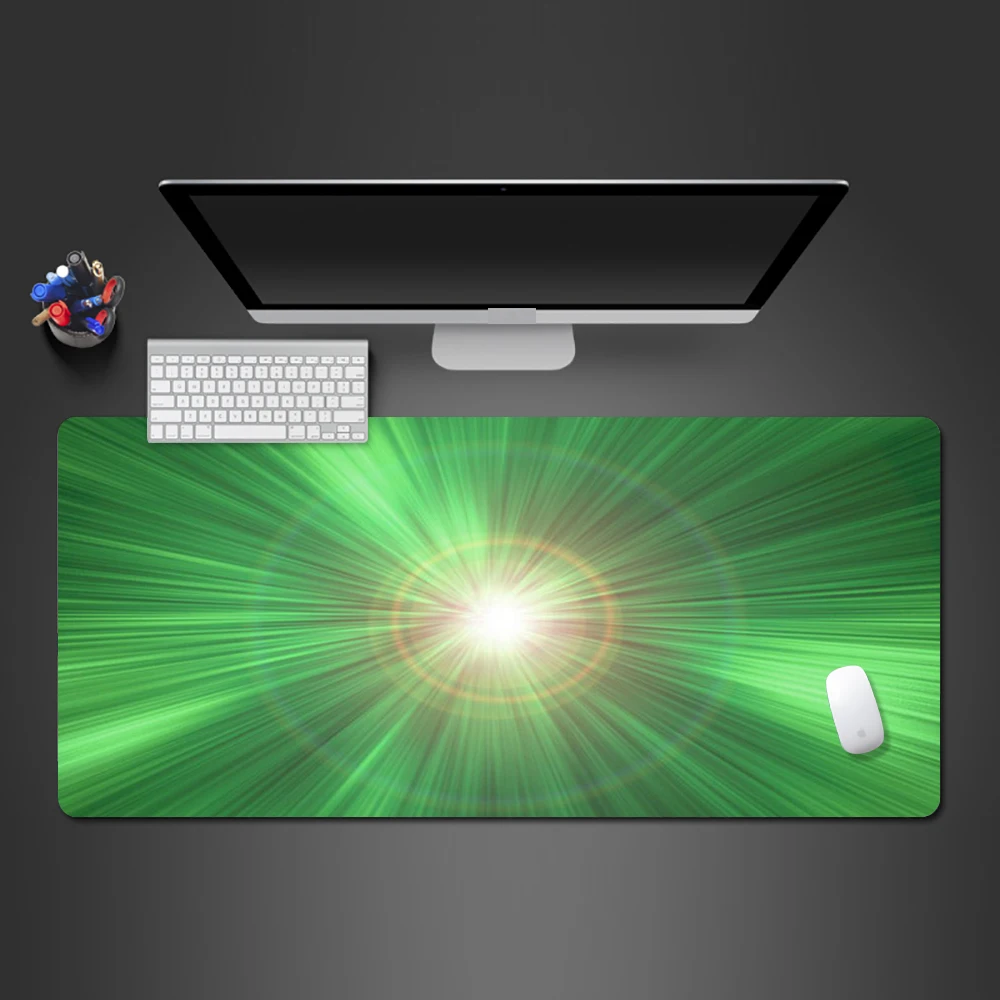 

Beautiful Green Star Mouse Pad High Quality Professional Computer Game Players Big Play Pad Home Computer Keyboard Desk Mat