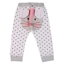 Весенне-осенние штаны для маленьких мальчиков и девочек детские шаровары с рисунком животных эластичные штаны с карманами