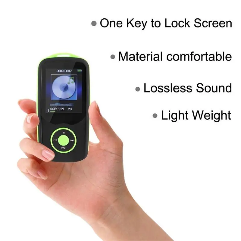 Ruidu X06 Bluetooth 4 0 MP3 плеер 16 Гб спортивный с 1 8 дюймовым цветным меню экран Высокое