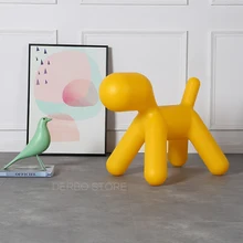 Красивый современный дизайн пластиковый прекрасный модный детский пластиковый стул для собаки детский стул в форме щенка детская игрушка из пластика игрушечный стул маленького размера 1 шт