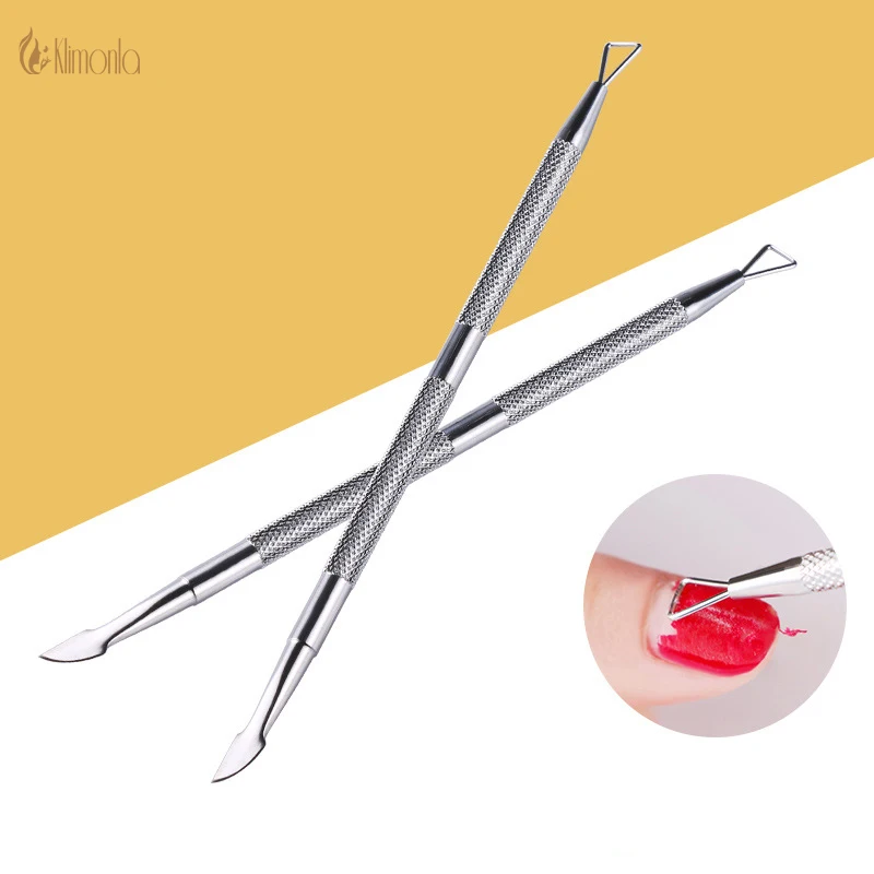 

1Pcs Stainless Steel Nail Planers Double Head Dual-purpose Nail Pushes Professional Salon UV Gel Polish Remover Nail Art Tools