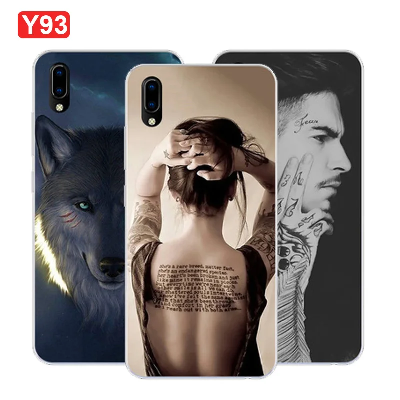 Телефон крышка для Vivo Y93 крышка ночной вид противоударный мягкий ТПУ чехол-накладка 6,2 ''для Vivo Y93 Y 93 v1818a Чехлы корпус под плетенную сумку