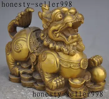 

Christmas China fengshui Brass wealth yuanbao Money Unicorn Kylin Pixiu beast Lucky statue Halloween