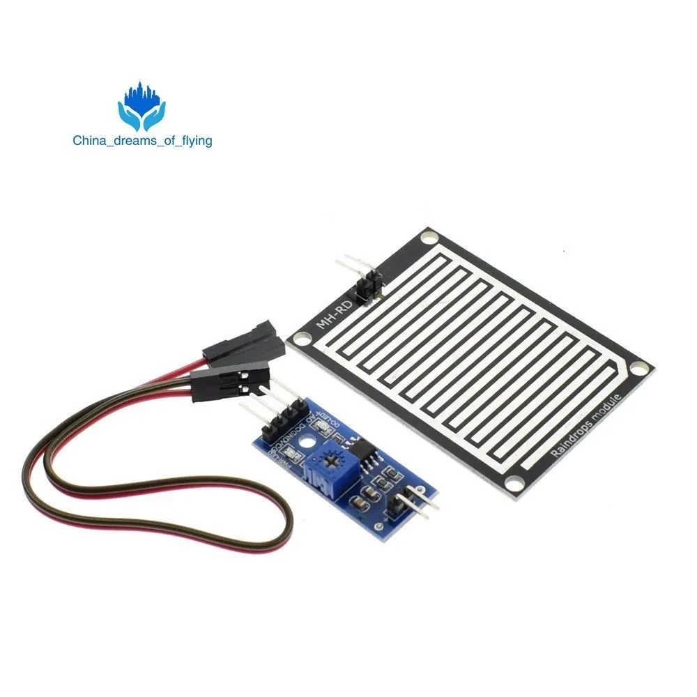 TZT 16 шт./лот Raspberry pi 2 3 сенсор модуль посылка HC-SR04 501 DHT11 DS3231 KY-008 звук дождь почвы сенсор для arduino комплект - Цвет: Raindrops module