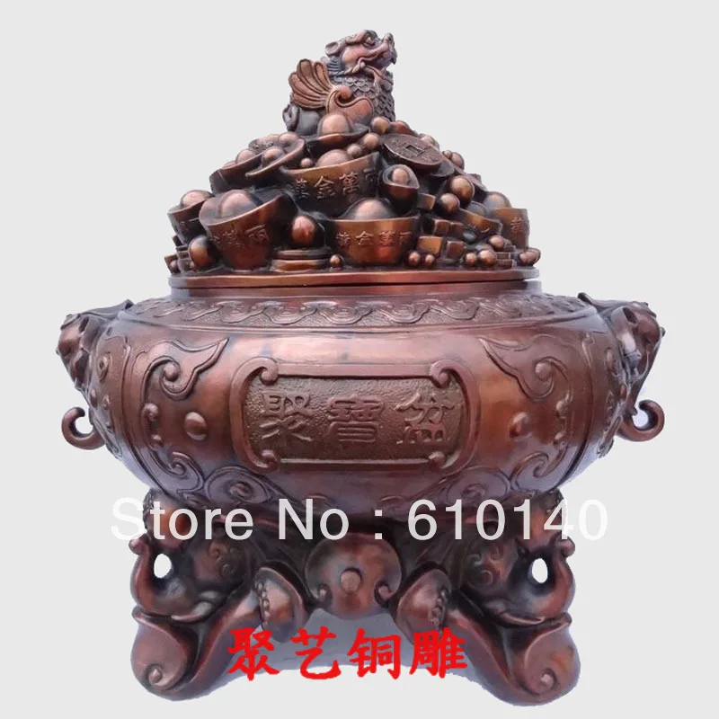 

Bronze sculpture, copper decoration extra large lucky crafts Bronze statue copper