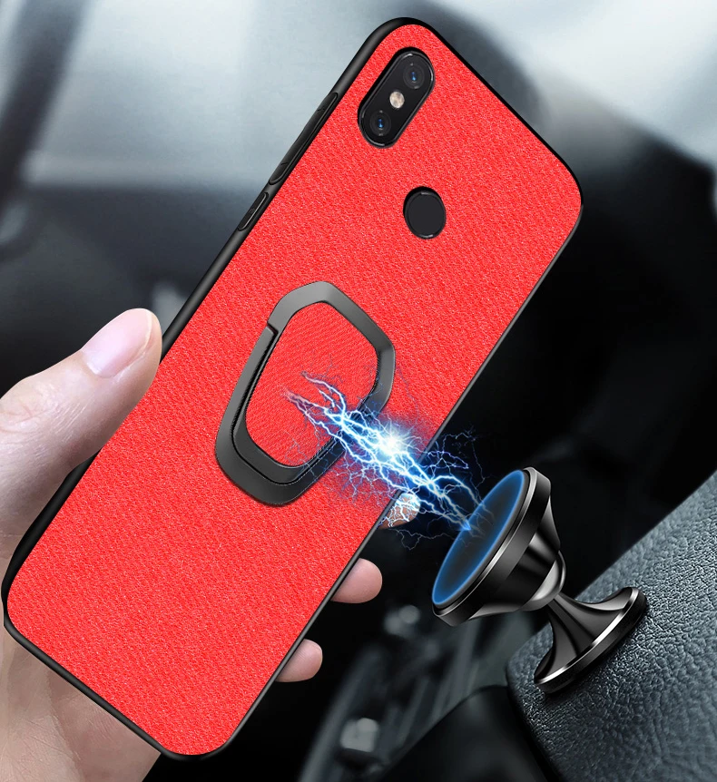 

case for xiaomi redmi 6 pro 5 6a 5a s2 y2 Note 5 6 7 pro Soft TPU edge Car Holder Ring CBumper Back phone Cover cases