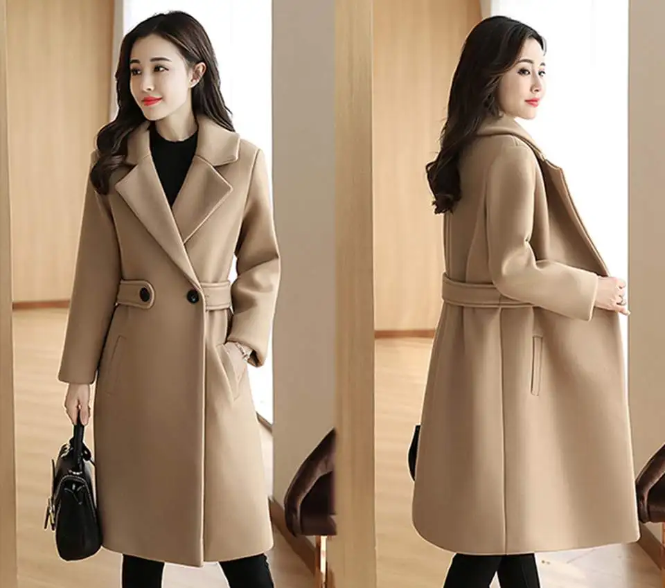 JAKET WOOL WINTER KOREA - BAJU MUSIM DINGIN LONG COAT - WINTER COAT WANITA