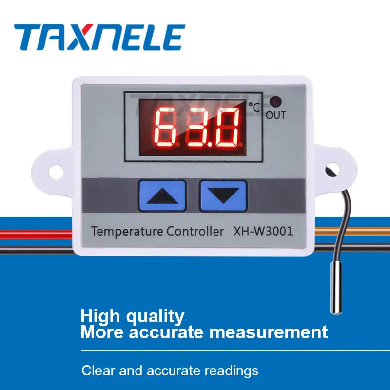 XH-W3001 W3001 контроллер температуры цифровой микрокомпьютерный термостат переключатель Термометр Зонд Max 10A терморегулятор