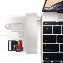 5 En 1 Lector de Tarjetas USB Hub de Alta Velocidad Hub USB Combo Tipo-c USB 3.0 Hub Lector de Tarjetas SD TF para Dell para HP Portátil para Mac