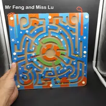 Большой квадратный лабиринт деревянная головоломка Лабиринт магнитный шар Brian Mind игрушки Развивающая игра игрушки для детей