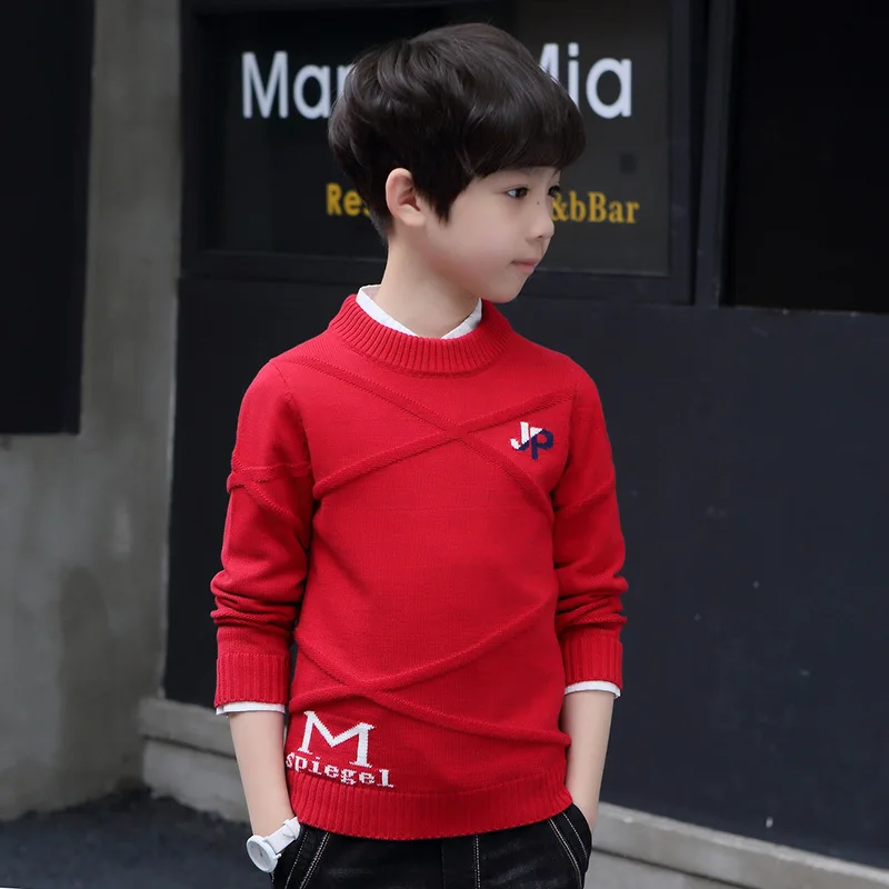 

2019 Winter children's clothing Boy's Sweater O-Neck pullover Sweater Boy's clothing winter Keep warm Kids clothes