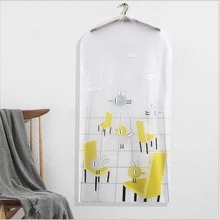 Мода PEVA пылезащитный чехол для одежды костюм пальто водонепроницаемый чехол для одежды прозрачные с рисунком Бытовая сумка для хранения висячая сумка