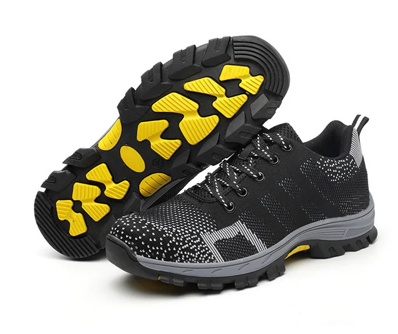 Men's Breathable Steel Toe Cap Safety Shoes Men High Quality Outdoor Antislip Steel Puncture Proof Construction Boots Work Shoes (17)