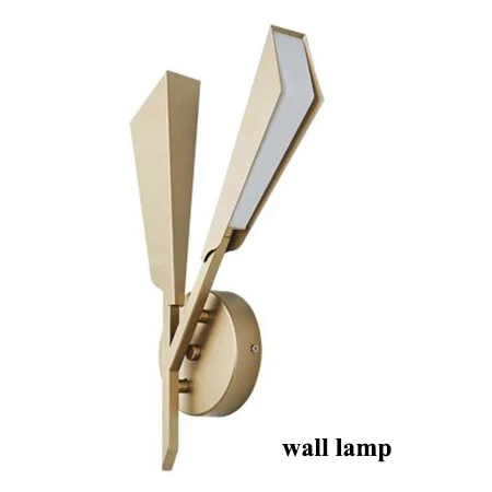 Постмодерн, золотые металлические светодиодные люстры, освещение для гостиной, светодиодные подвесные люстры, светильники для столовой, светодиодные подвесные светильники - Цвет абажура: wall lamp