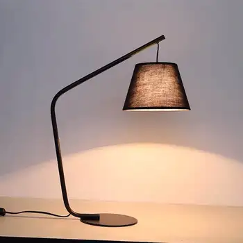 

Nordic Postmodern Creative Personality Living Room Table Light Wrought Iron Cloth Bedroom Bedside Lamp Danish Fishing Lamp