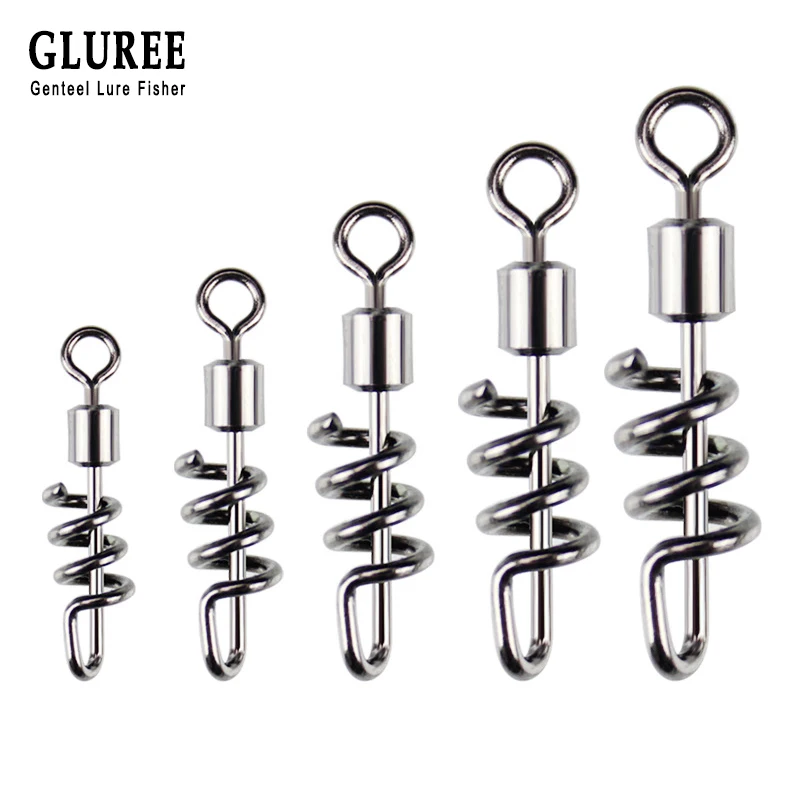 GLUREE 1 шт. 2 #4 #6 #8 #10 # рыболовный Поворотный Комплект защелкивающийся