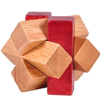 

ABWE Best Sale Wooden Unlock Ring Lock Wood Knot Locks Logic Puzzle Burr Puzzles Brain Teaser Intellectual Assembly Toy