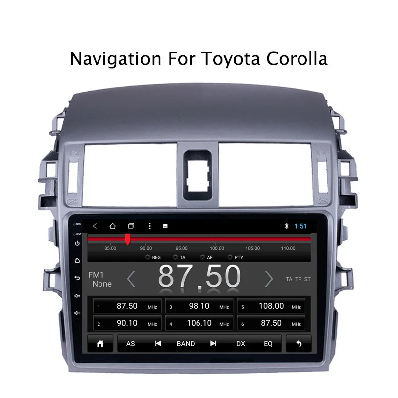 Top NAVITOPIA 9inch 2G RAM 32G ROM Android 8.1 Car Multimedia GPS Navigation for Toyota Corolla 2007 2008 2009 2010 2011 2012 2013 1
