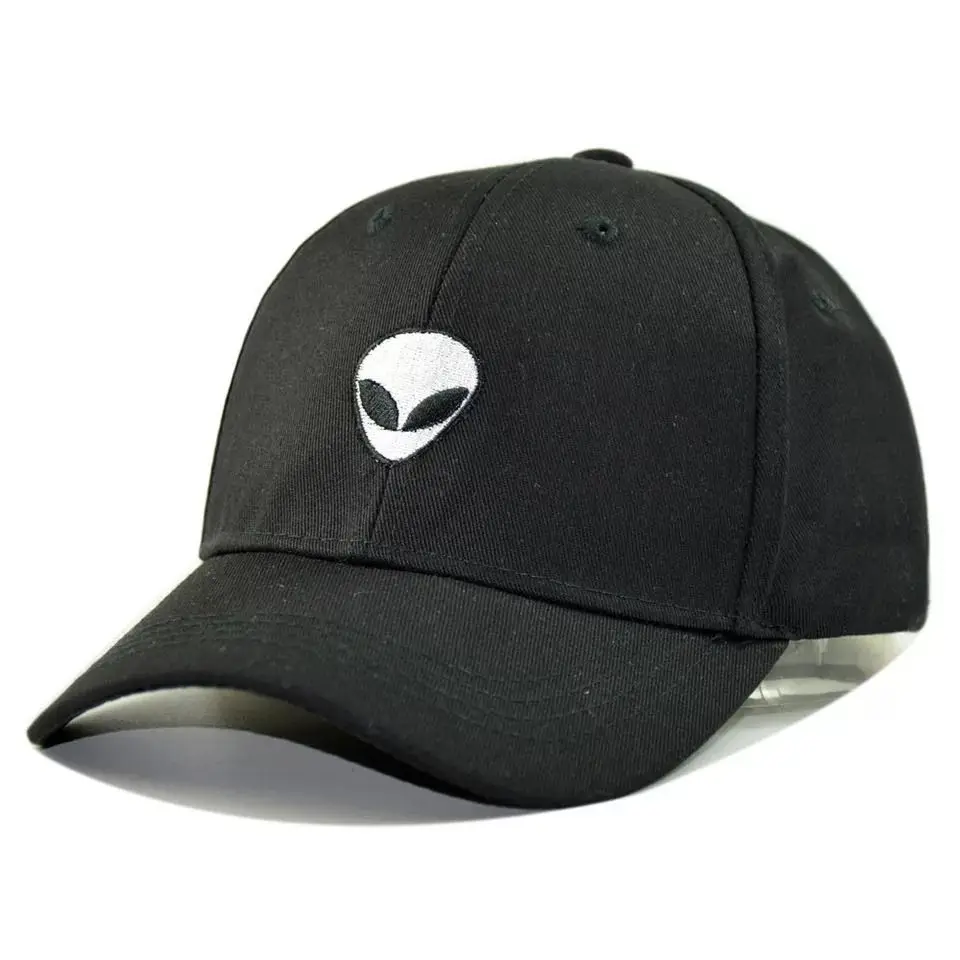

2019 Baseball Cap Black Embroidered Alien Pattern Cap Fashion Cool Adjustable Snapback Hip-Hop Baseball Cap Hat Unise Adjustable
