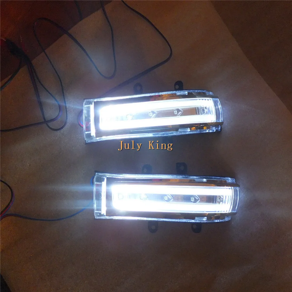 July King LED Rear view Mirror Lights; LED DRL+ Yellow Turn Singal Case