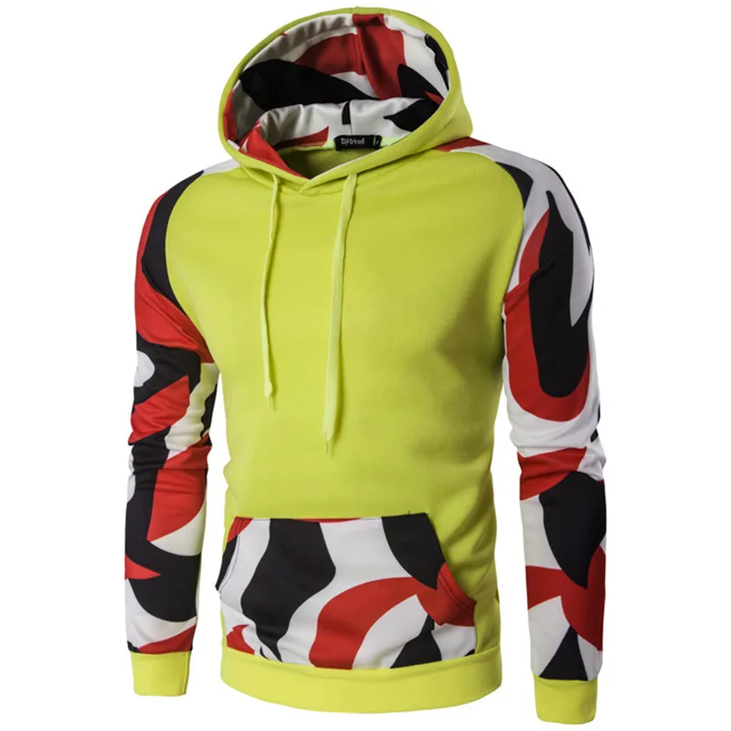 

Brand 2019 Hoodie Zipper Yellow Sweatshirt Men Fashion Tracksuit Men's Clothing Hoody Big Size Sweatshirt M-2XL Warm Shirt HD33