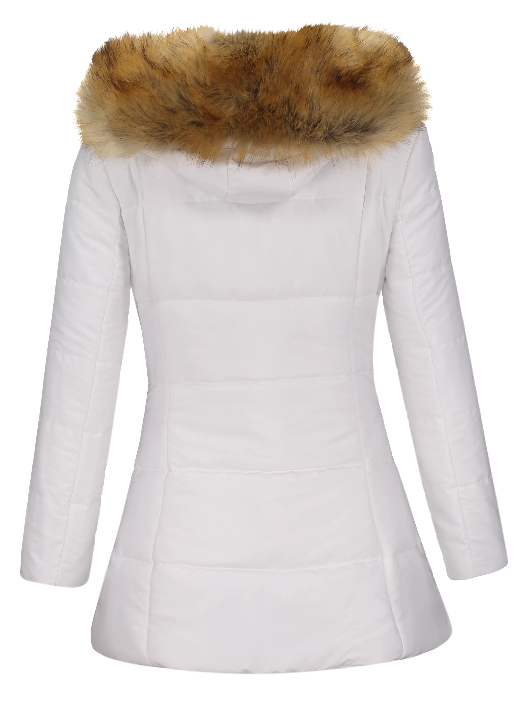 Parkas Women 2019 Faux Fur Winter Coat Casual White Plus Size Warm Slim Thick Zipper Basic Coats Elegant Female Fashion Overcoat