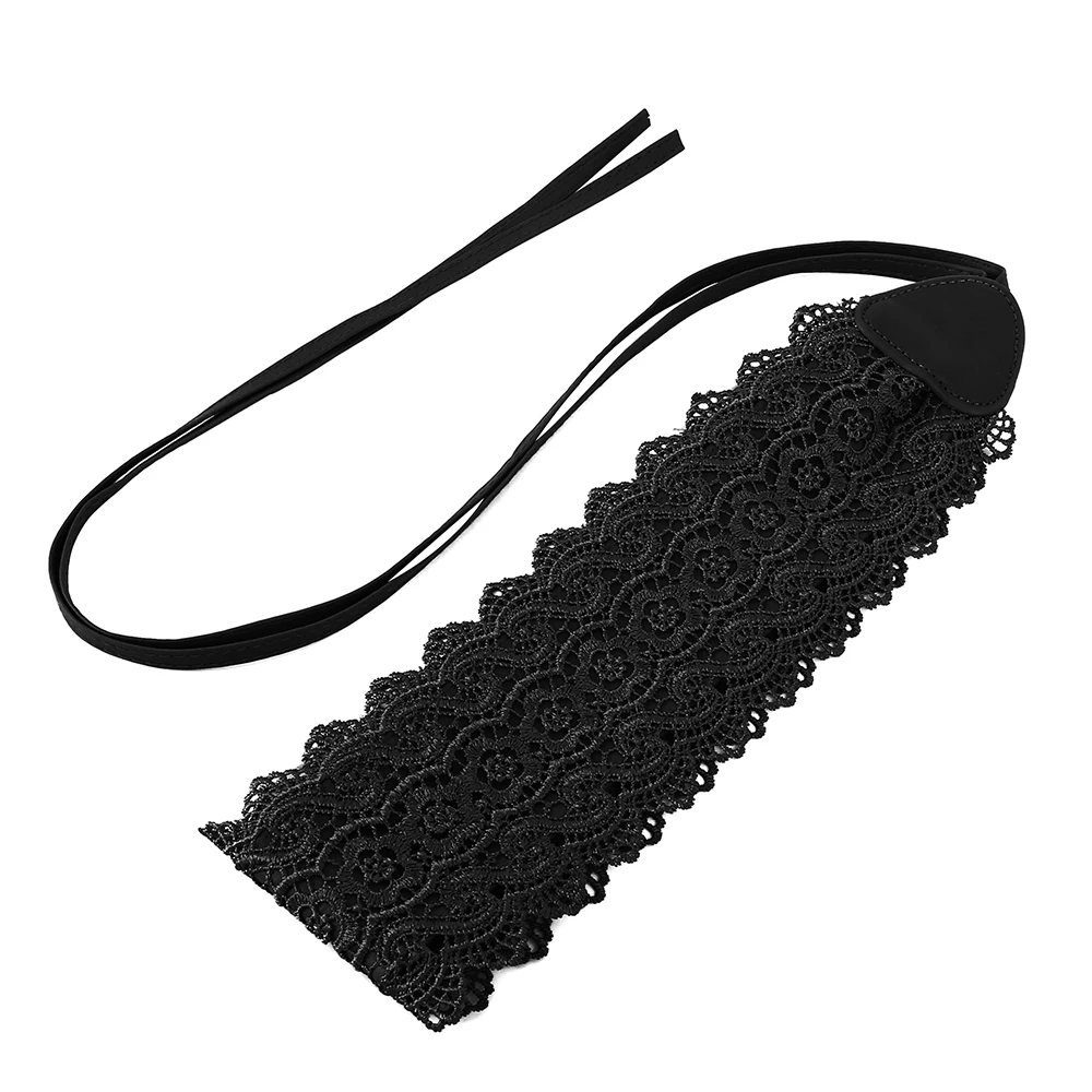 

2018 New Black White Wide Corset Lace Belt Female Self Tie Obi Cinch Waistband Belts for Women Wedding Dress Waist Band