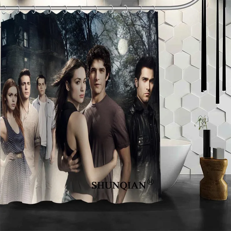 Штора для душа Shunqian Teen Wolf с 3D принтом 12 крючков ванной комнаты Высококачественная