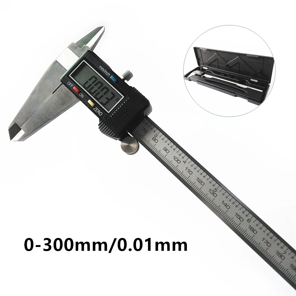 

YIKODA 0-300mm Vernier Caliper Accuracy 0.01mm Gauge Calipers Micrometer Measuring Tool Digital Electronic Fiber