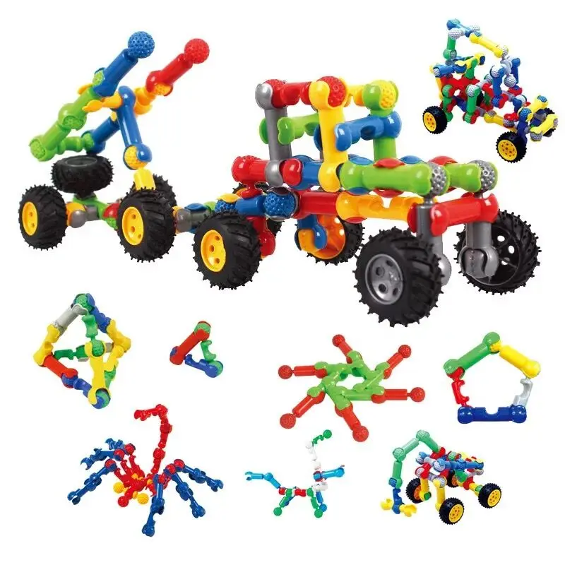 

53pcs Construction Engineering Educational Building Blocks Learning Set for Boys & Girls Creative Games & Fun Activity Kids Toy