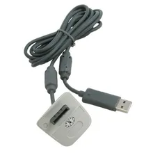 Серый 2 в 1 беспроводной контроллер Игры и зарядное устройство USB кабель для Microsoft Xbox 360