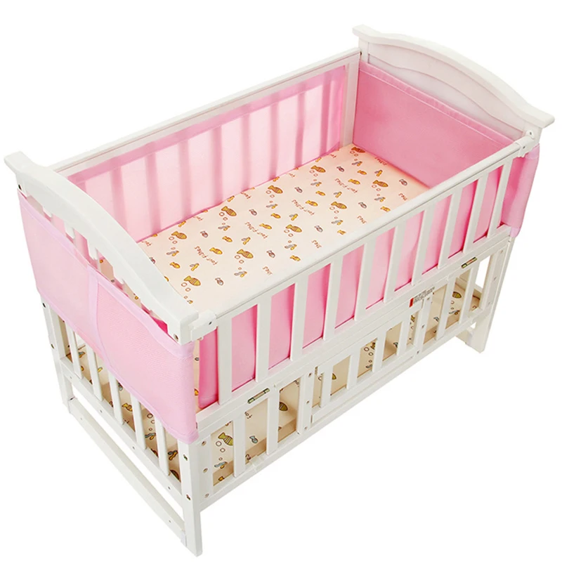 Baby Bed Bumper Infant Sleeping Safe Crib Bumper Mesh Breathable