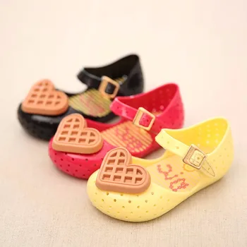 

Fashion children jelly sandals 2020 new sweet kids girl summer sandals cute candy flowers decorated baby shoes mini sed
