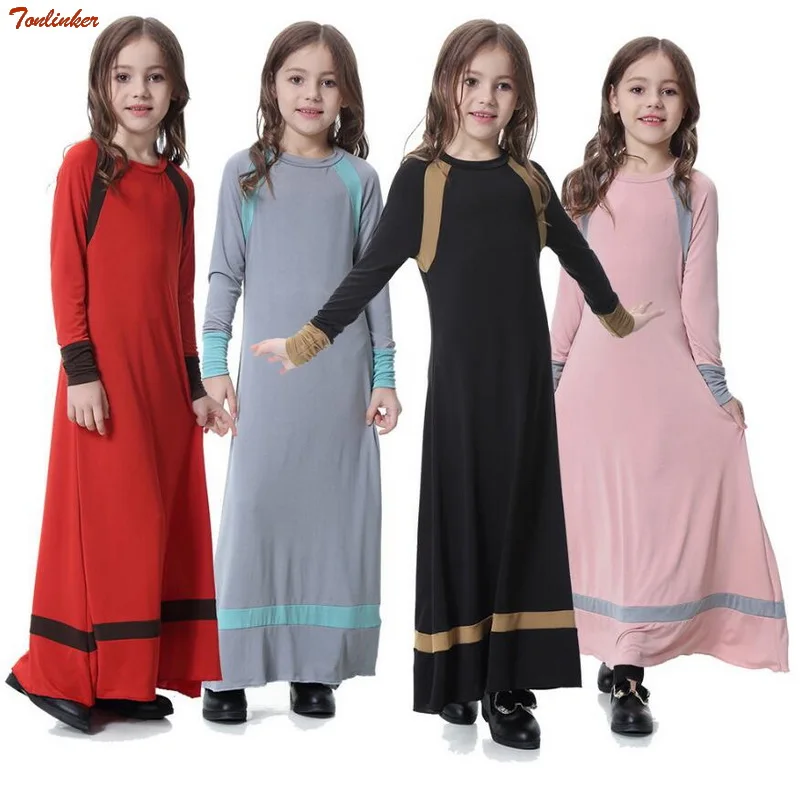

Kids Muslim Costume Girls Traditional Clothing Fashion Child baya Muslim Girl dress and abaya islamic big girl Children dresses