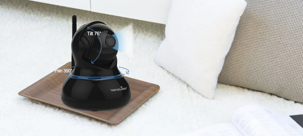 Câmera de Vigilância 2mp sem Fio Wansview ip Segurança wi fi Indoor Casa Cctv Câmera Alarme P2p Monitor Pzt Onvif Rtsp Q3s 1080 p hd 4 Segurança e Proteção