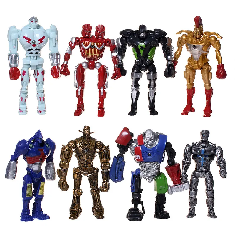 

13cm 8pcs/lot Real Steel doll model JAKKS Action Figure Toy collection cartoon decoration xmas gift free shipping