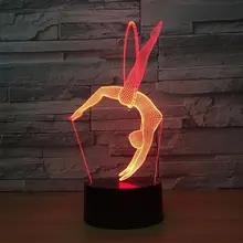 Eurhythmics 3D лампа 7 цветов светодиодный ночник USB настольная лампа прикроватный ночник отдельно стоящая художественная гимнастика освещение настроения