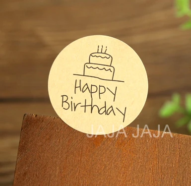 

100pcs/lot happy birthday Round Seal Sticker for homemade bakery&gift packaging Paper Label-Dia 3.8cm(tt-1142)