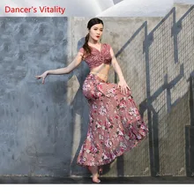 Танец живота Практика Одежда Костюм Сексуальная одежда Восточные танцы Одежда для начинающих Кружева Сексуальная рыбий хвост юбка