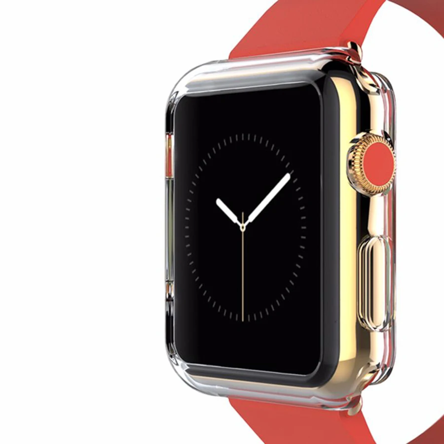 Тонкий чехол для часов Apple Watch Series 4 44 мм 40 из мягкого прозрачного ТПУ защитный
