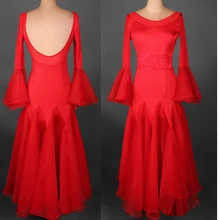 Костюм для бальных танцев, сексуальное платье с длинными рукавами для женщин, платья для конкурса бальных танцев