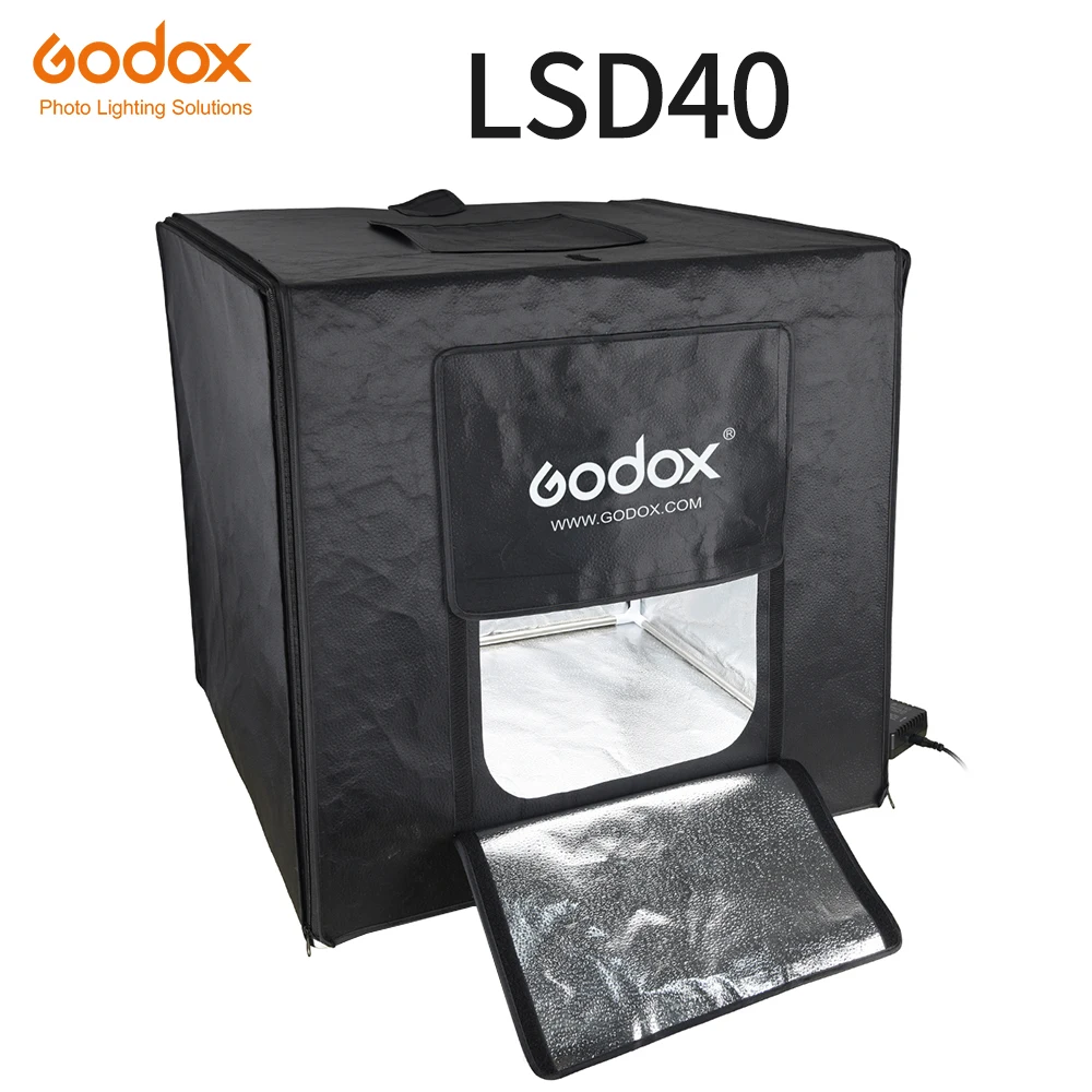 Godox LSD40 40*40 см светодиодный софтбокс для фотостудии, палатка, портативный светильник для съемки, софтбокс с адаптером переменного тока для ювелирных изделий, игрушек