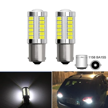 

2Pcs P21W LED BA15S 1156 Car Light Auto Brake Light Reverse Bulb Turn Signal Lamp For Volkswagen VW Passat Polo Touran Jetta
