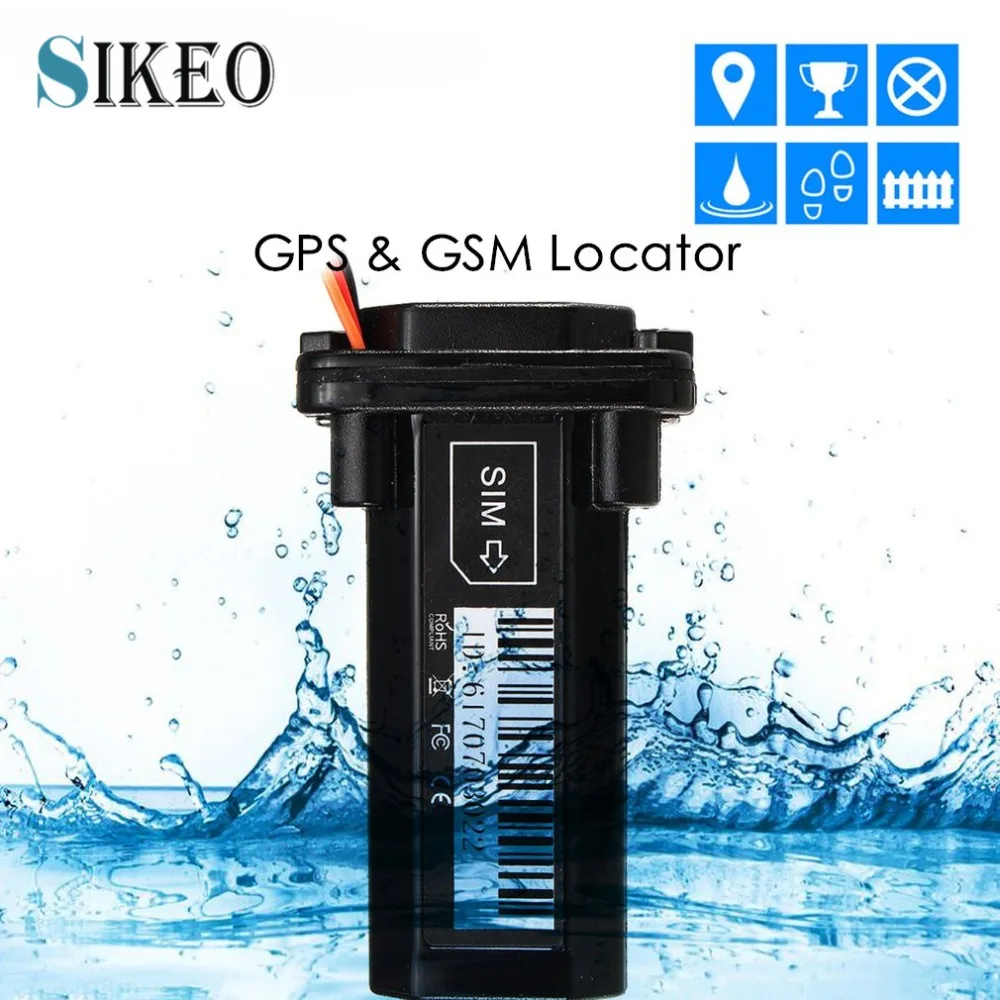 Sikeo GSM GPS трекер Водонепроницаемый встроенный аккумулятор для автомобиля