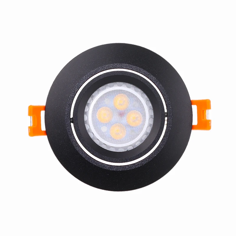 Высокое качество круглый черный Регулируемый Встраиваемый светодиодный точечный светильник держатели рамы MR16 GU10 комплект для модернизации СВЕТОДИОДНЫЙ потолочный светильник